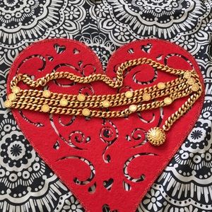 St John Signature Gold Chain Medallion Belt